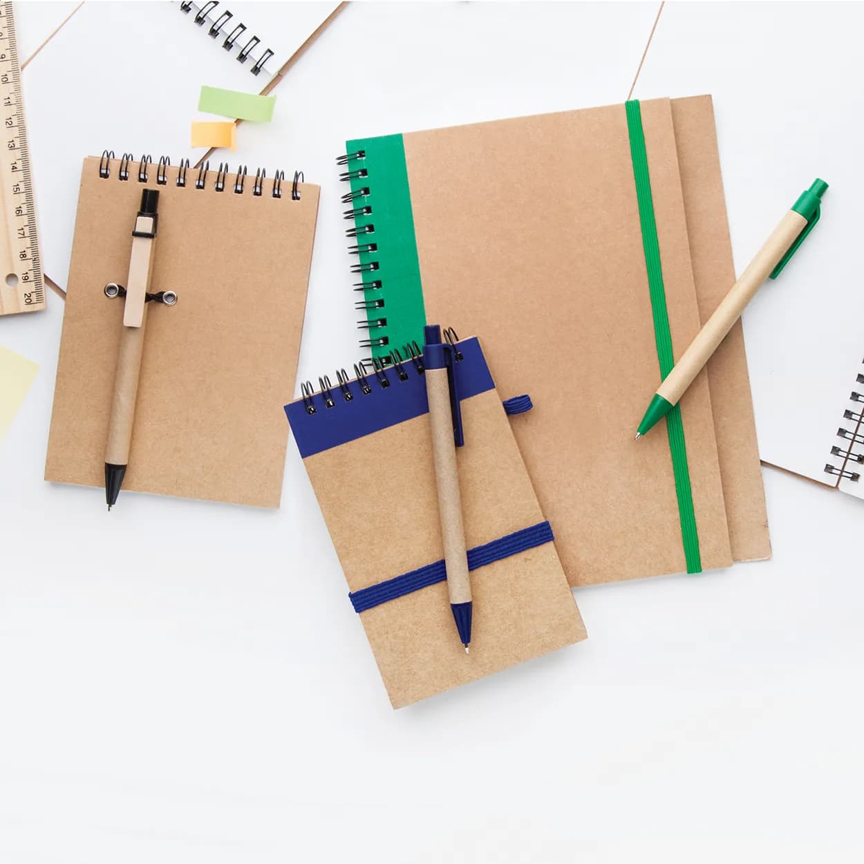 Notizblock mit Kugelschreiber - Negundo - natur