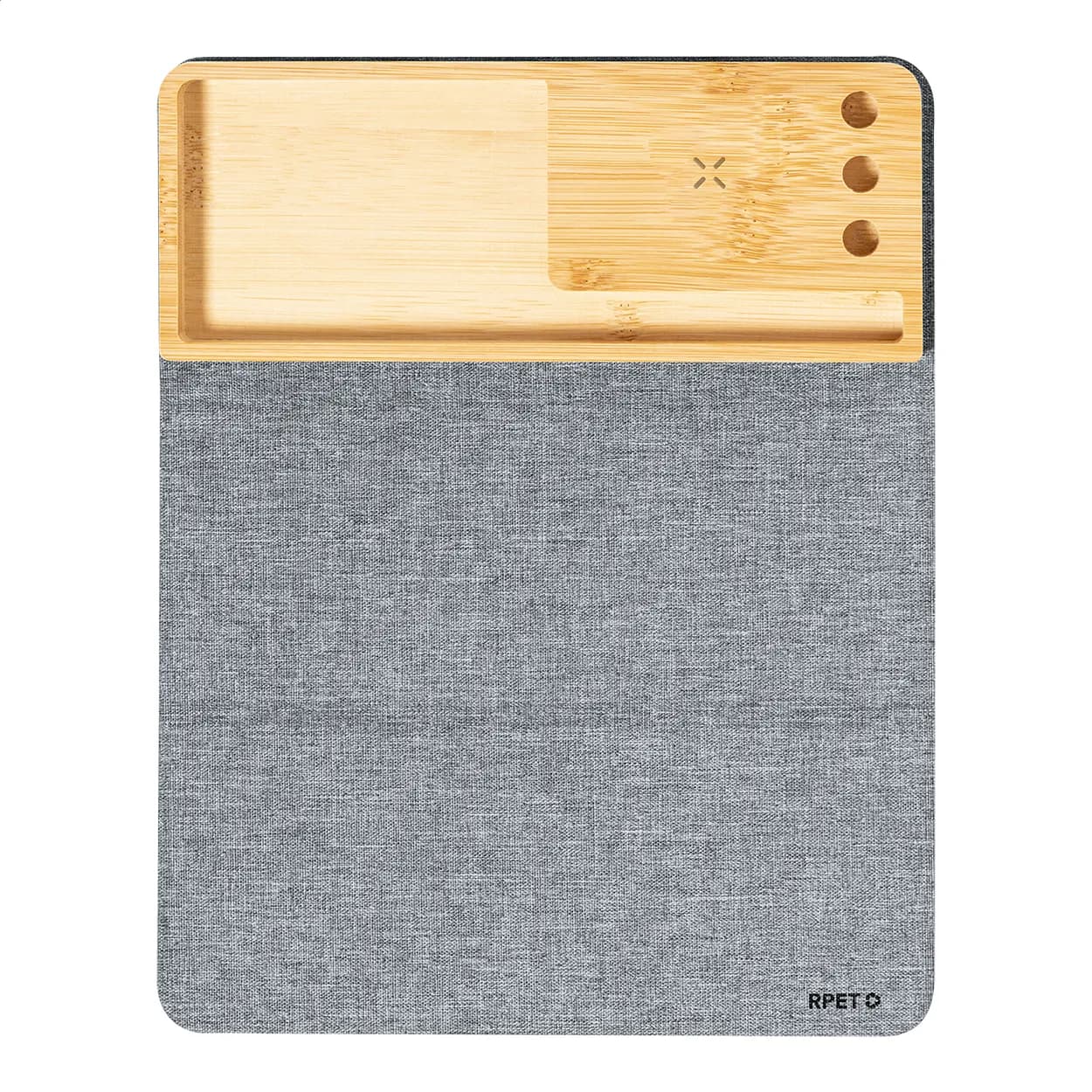 Wireless-Charger mit Mauspad - Atrova - dunkelgrau (-80)