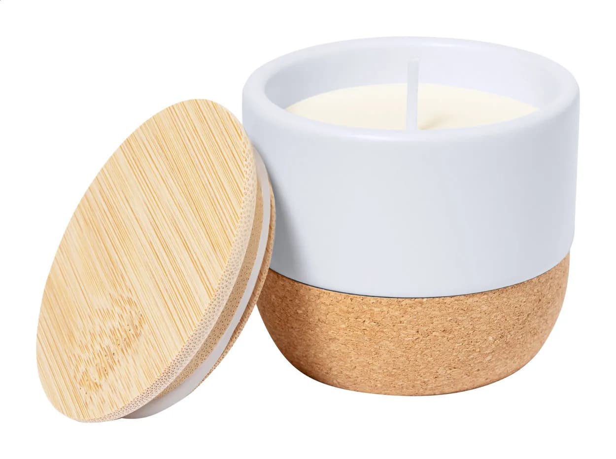 Kerze - Borrox - weiß (-01)