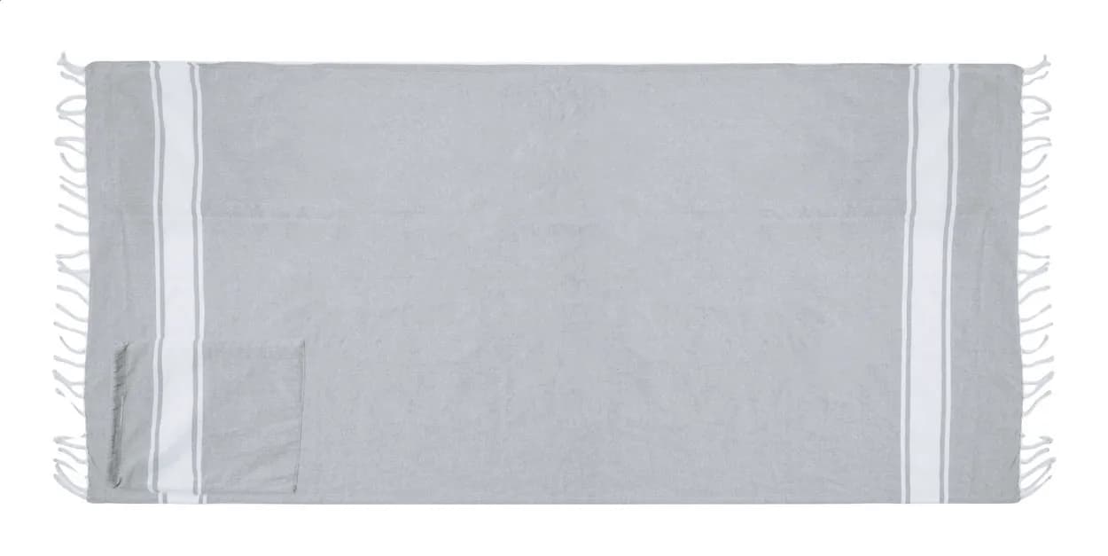 Pareo-Strandtuch / Beutel - Praia - grau (-77)