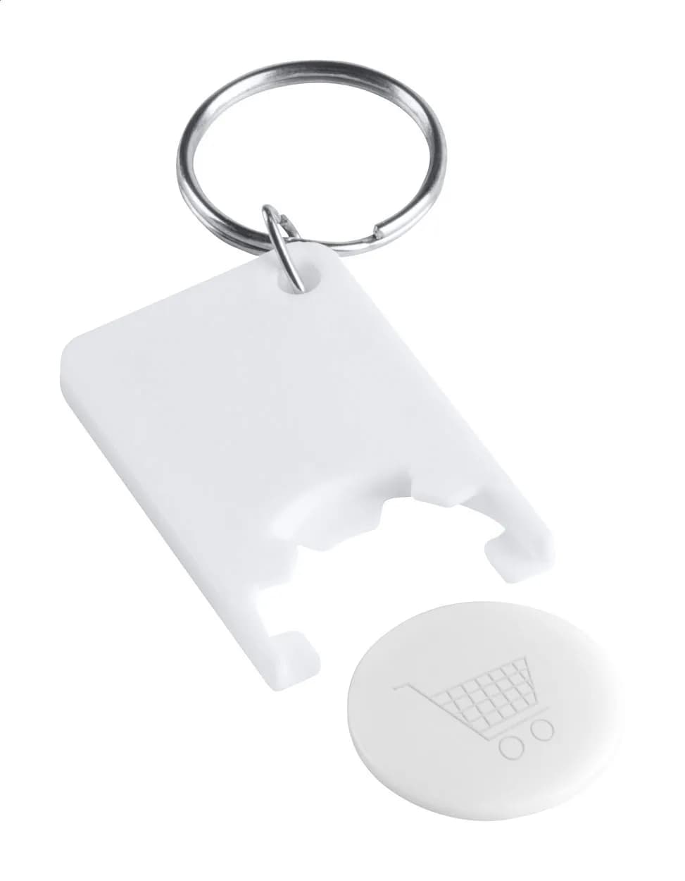 Schlüsselanhänger mit Einkaufswagenchip - Trolex - weiß (-01)
