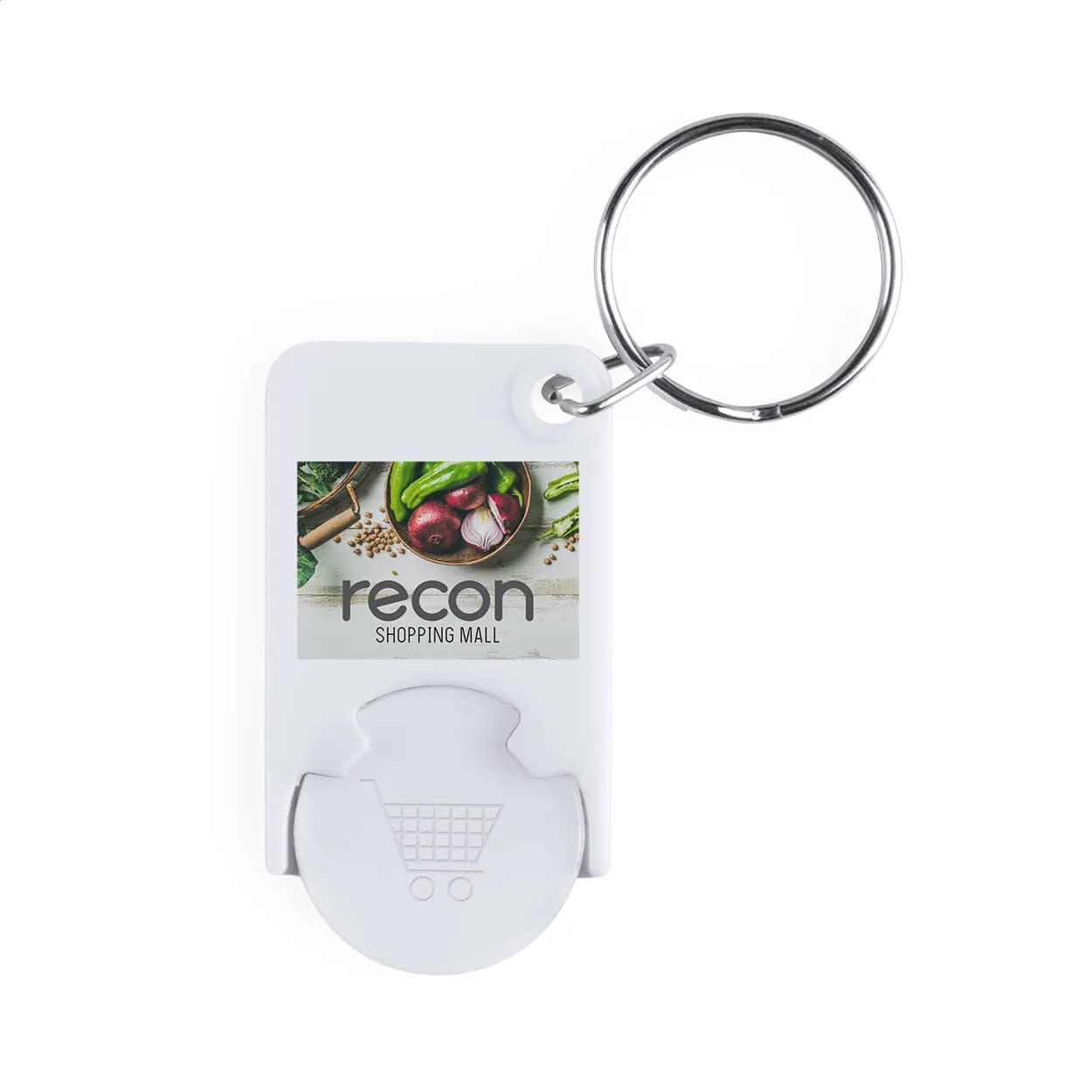 Schlüsselanhänger mit Einkaufswagenchip - Trolex - weiß (-01)