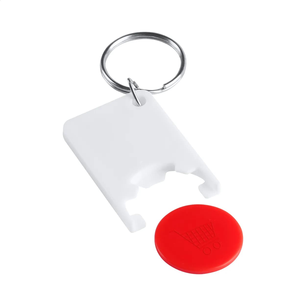 Schlüsselanhänger mit Einkaufswagenchip - Trolex - rot (-05)