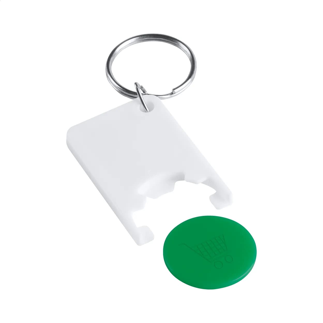 Schlüsselanhänger mit Einkaufswagenchip - Trolex - grün (-07)