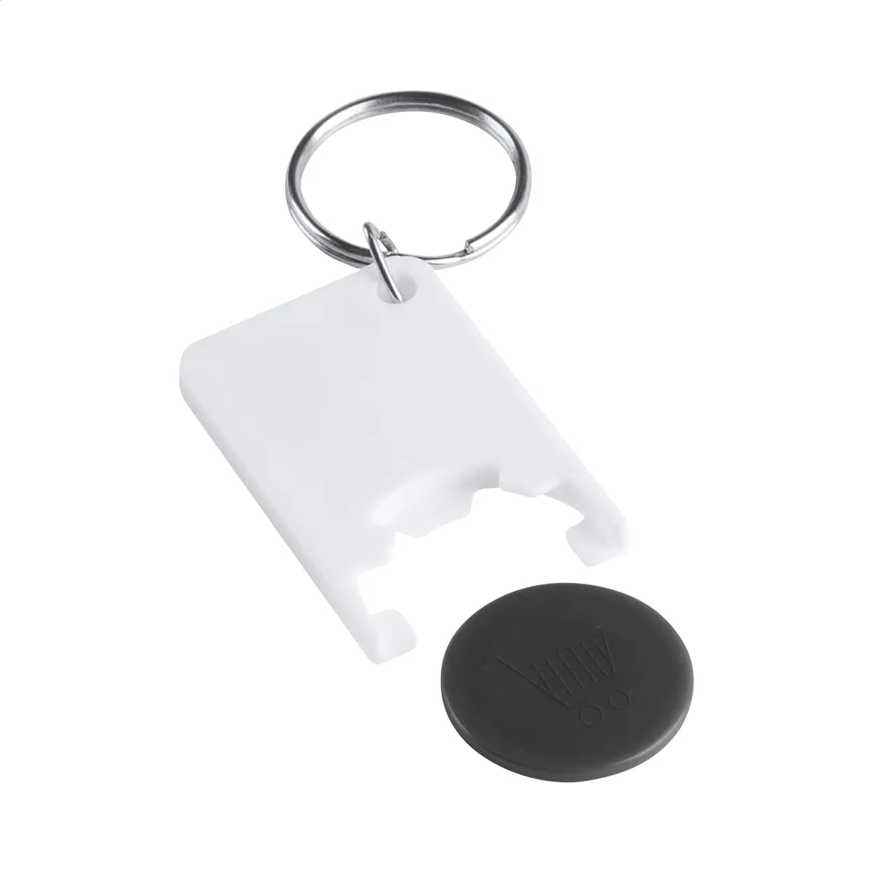 Schlüsselanhänger mit Einkaufswagenchip - Trolex - schwarz (-10)