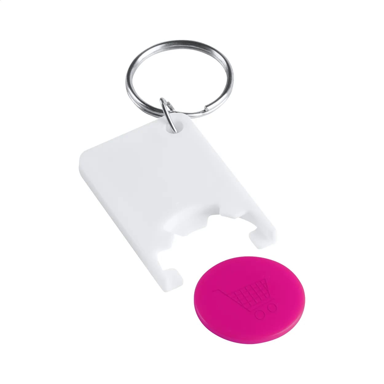 Schlüsselanhänger mit Einkaufswagenchip - Trolex - pink (-25)