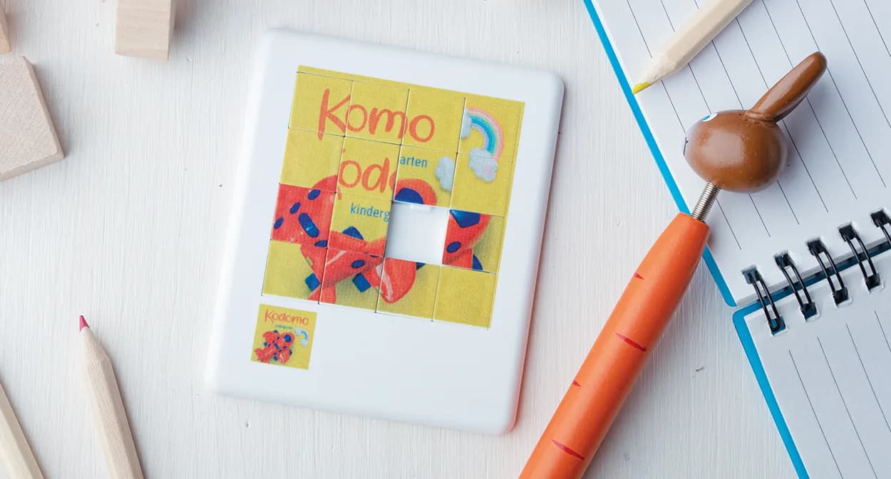 Mini-Rutschpuzzle - Melanie - weiß