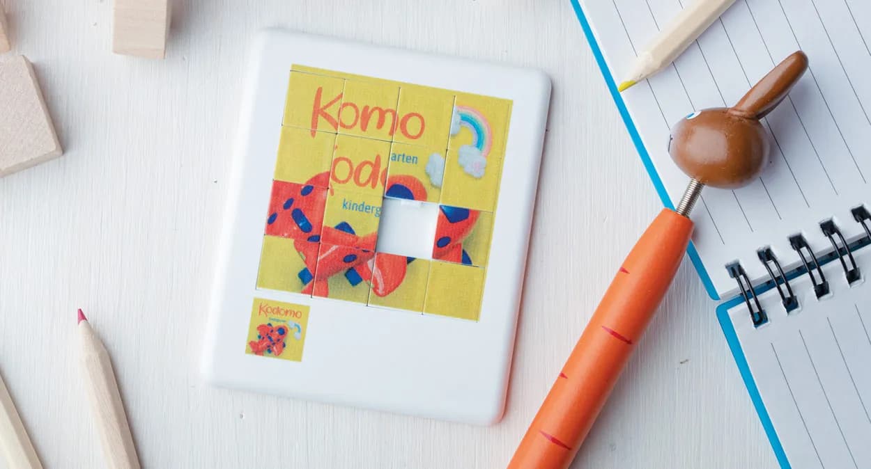 Mini-Rutschpuzzle - Melanie - weiß