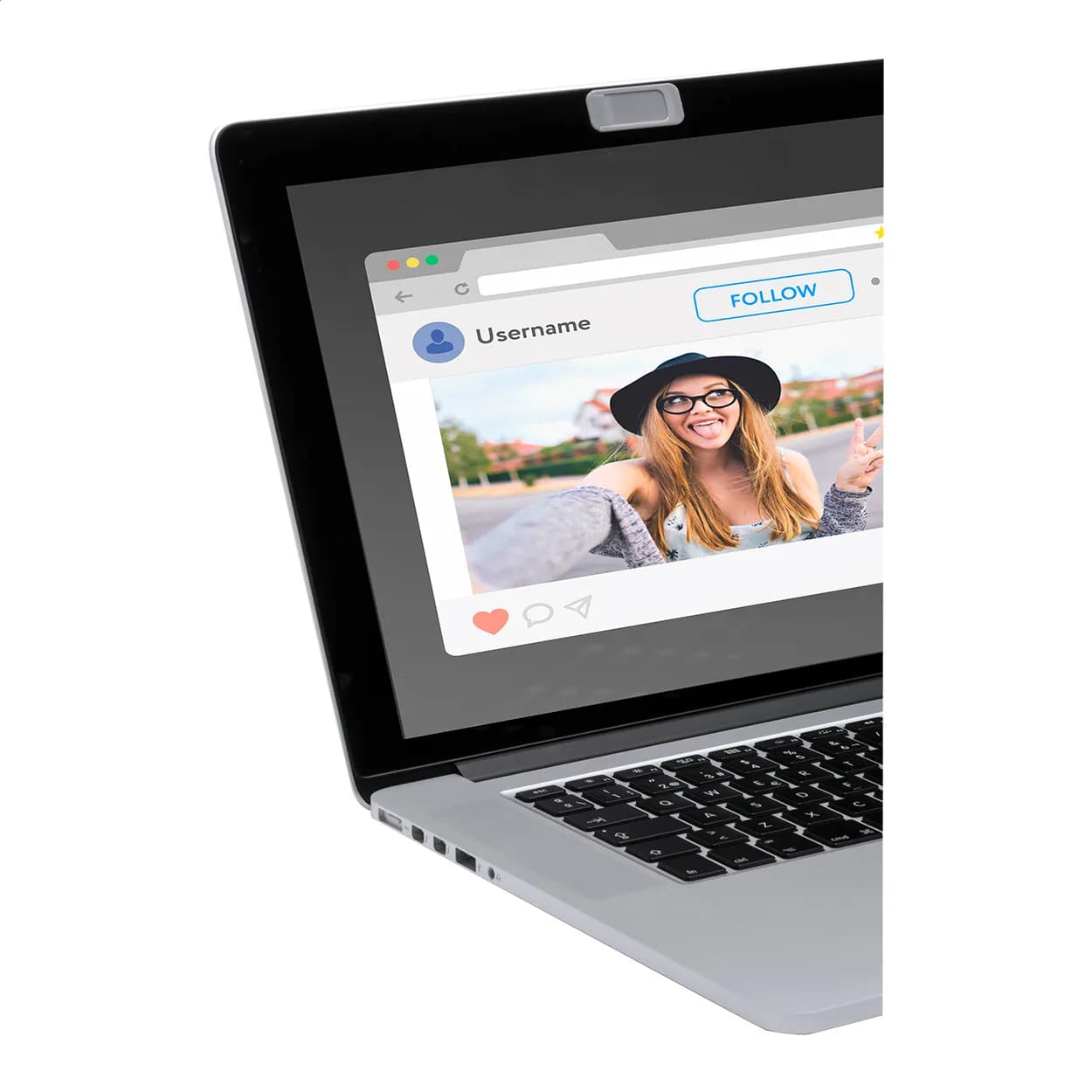 Webcam-Blocker - Blinka - aschgrau (-77)