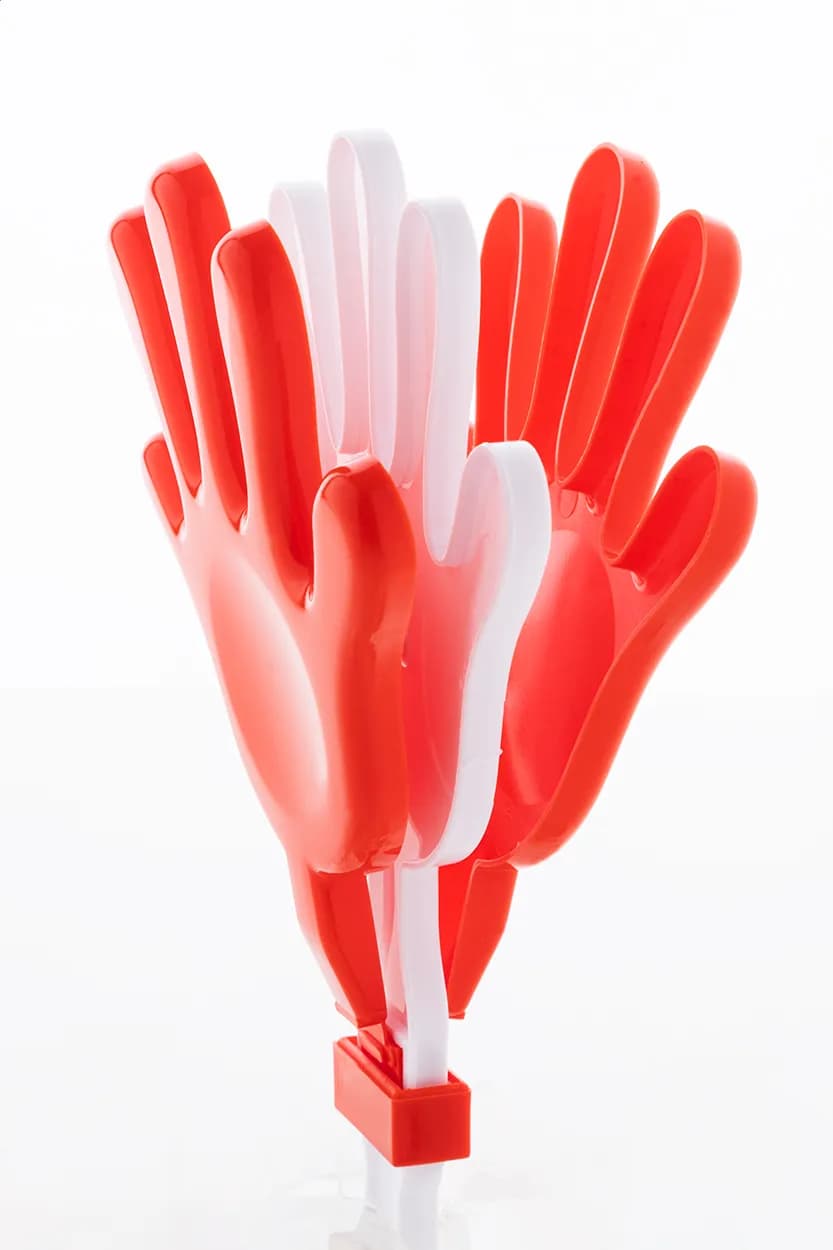 Klapphand aus RPP - Clappy - rot (-05)