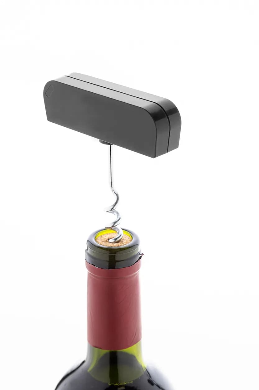 Flaschenhalter mit Korkenzieher - Kyoho - natur