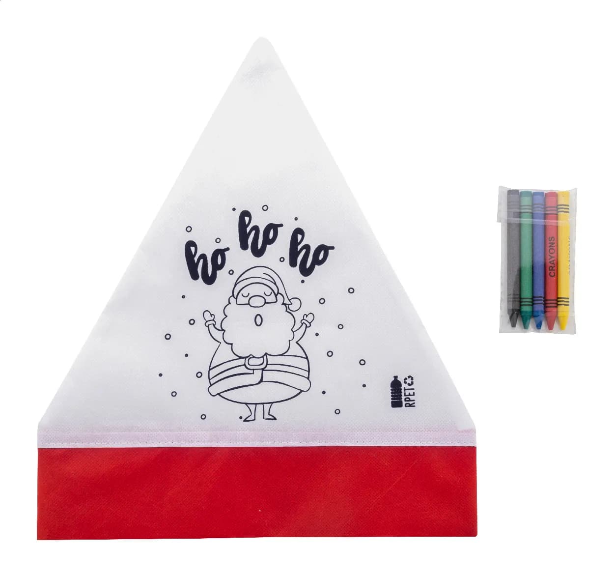 Weihnachtsmütze zum Ausmalen - Julfar Hat - weiß