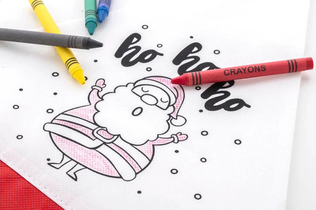 Weihnachtsmütze zum Ausmalen - Julfar Hat - weiß