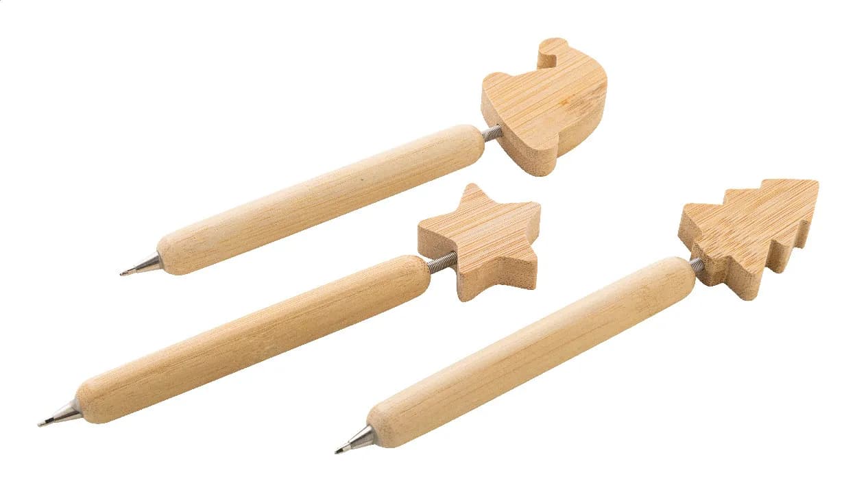 Weihnachtskugelschreiber, Stern - Xoom - natur (-A)