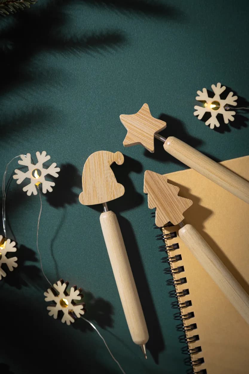 Weihnachtskugelschreiber, Stern - Xoom - natur (-C)