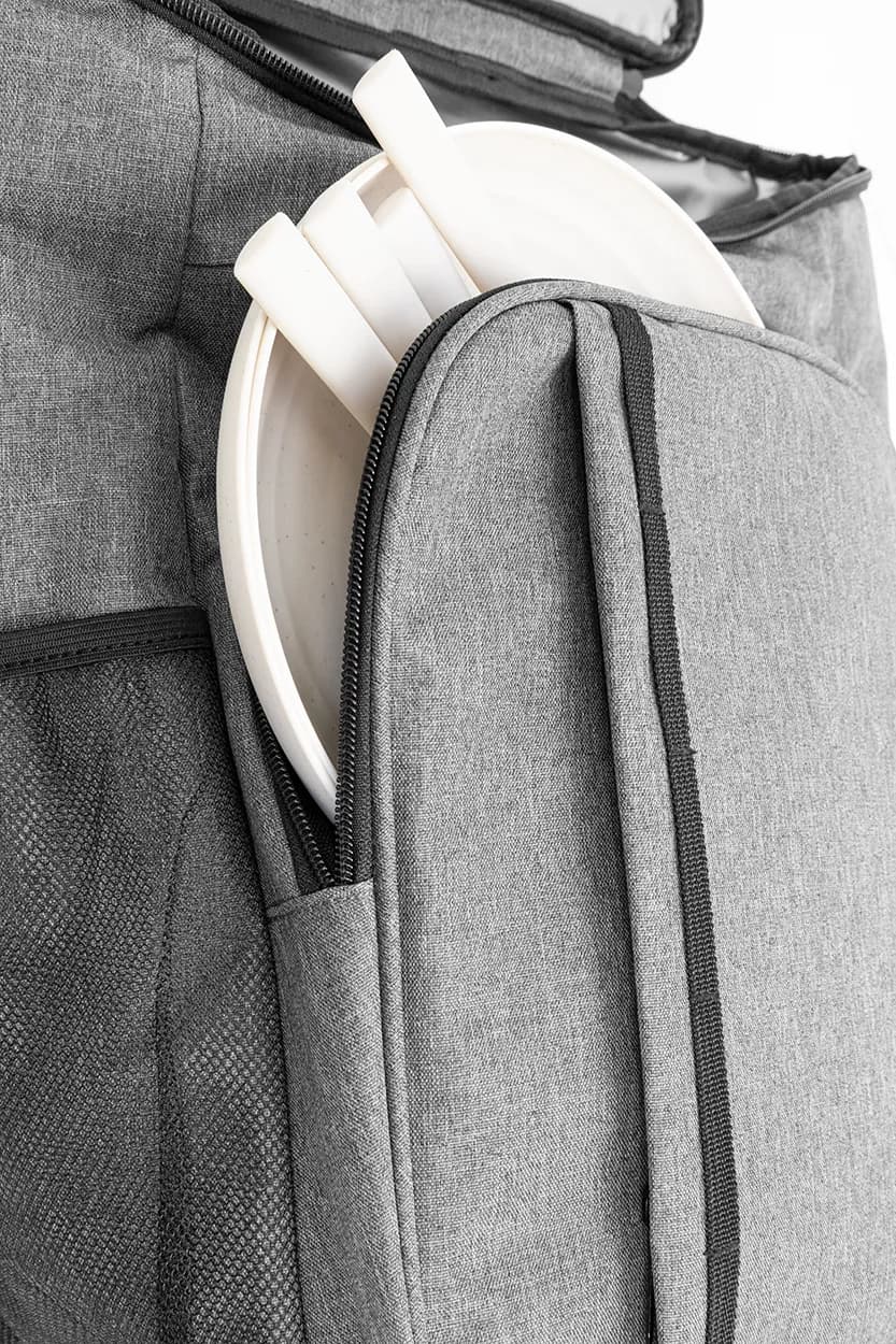 Picknick-Kühlrucksack, RPET - Duonic - dunkelgrau (-80)