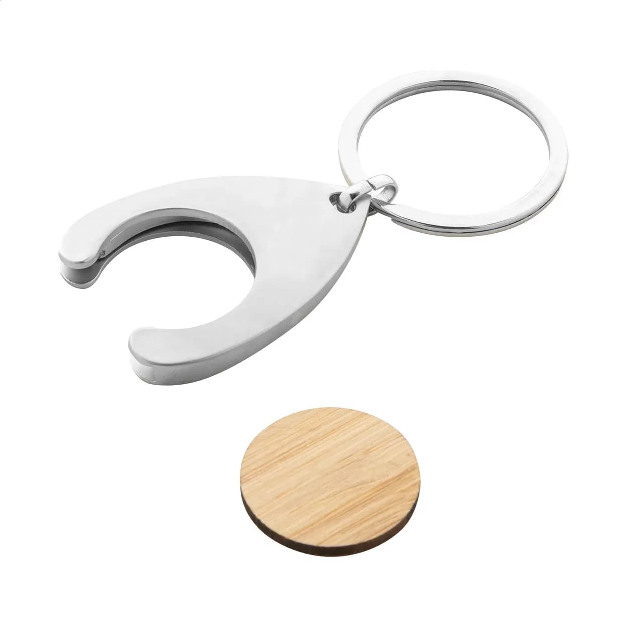 Schlüsselanhänger mit Einkaufswagenchip - Zoinc - natur