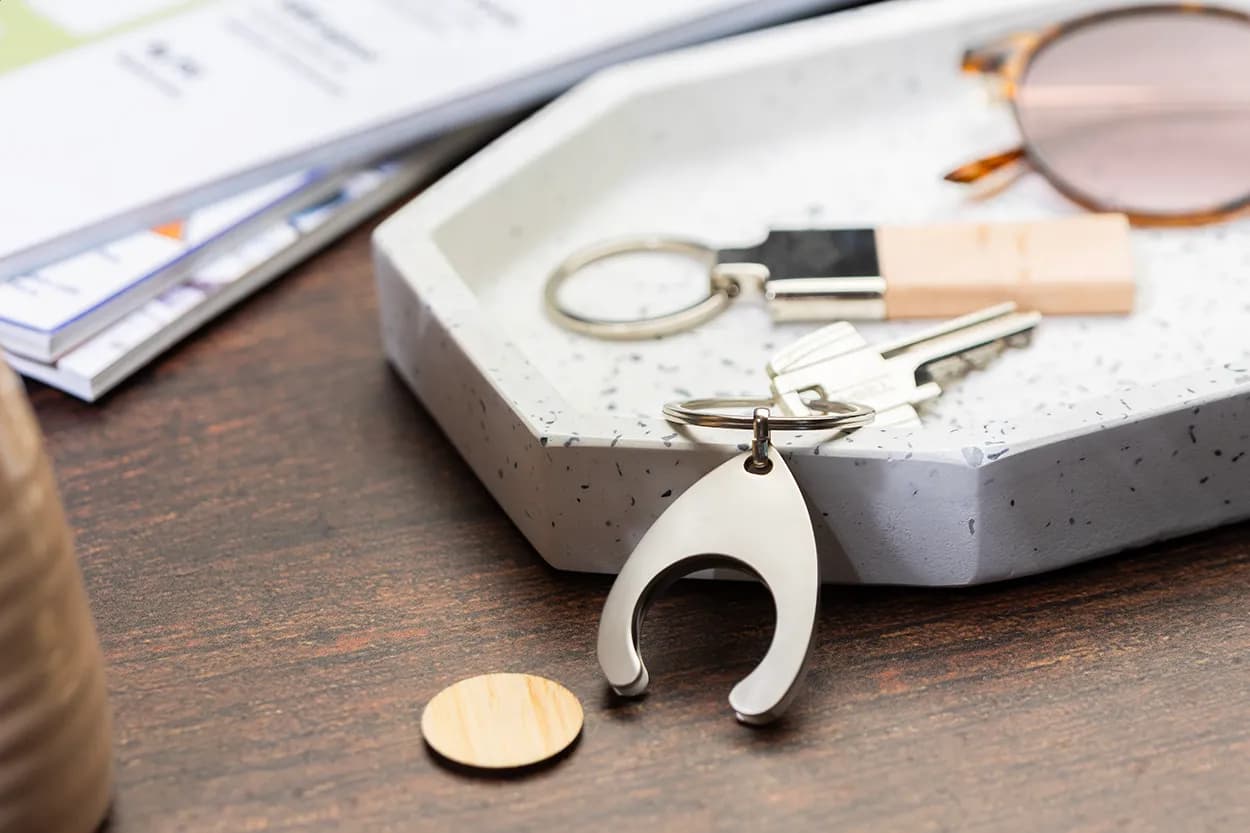 Schlüsselanhänger mit Einkaufswagenchip - Zoinc - natur