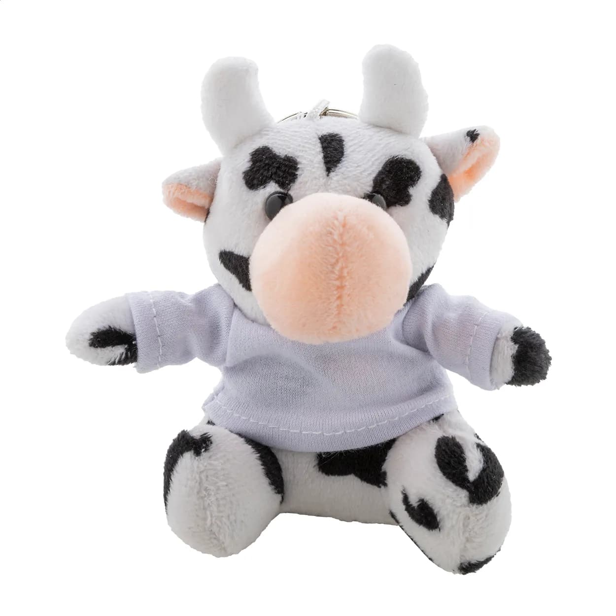 Plüsch-Kuh-Schlüsselanhänger - CowFob - weiß