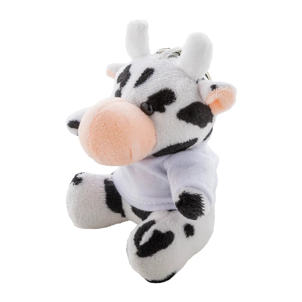 Plüsch-Kuh-Schlüsselanhänger - CowFob - weiß