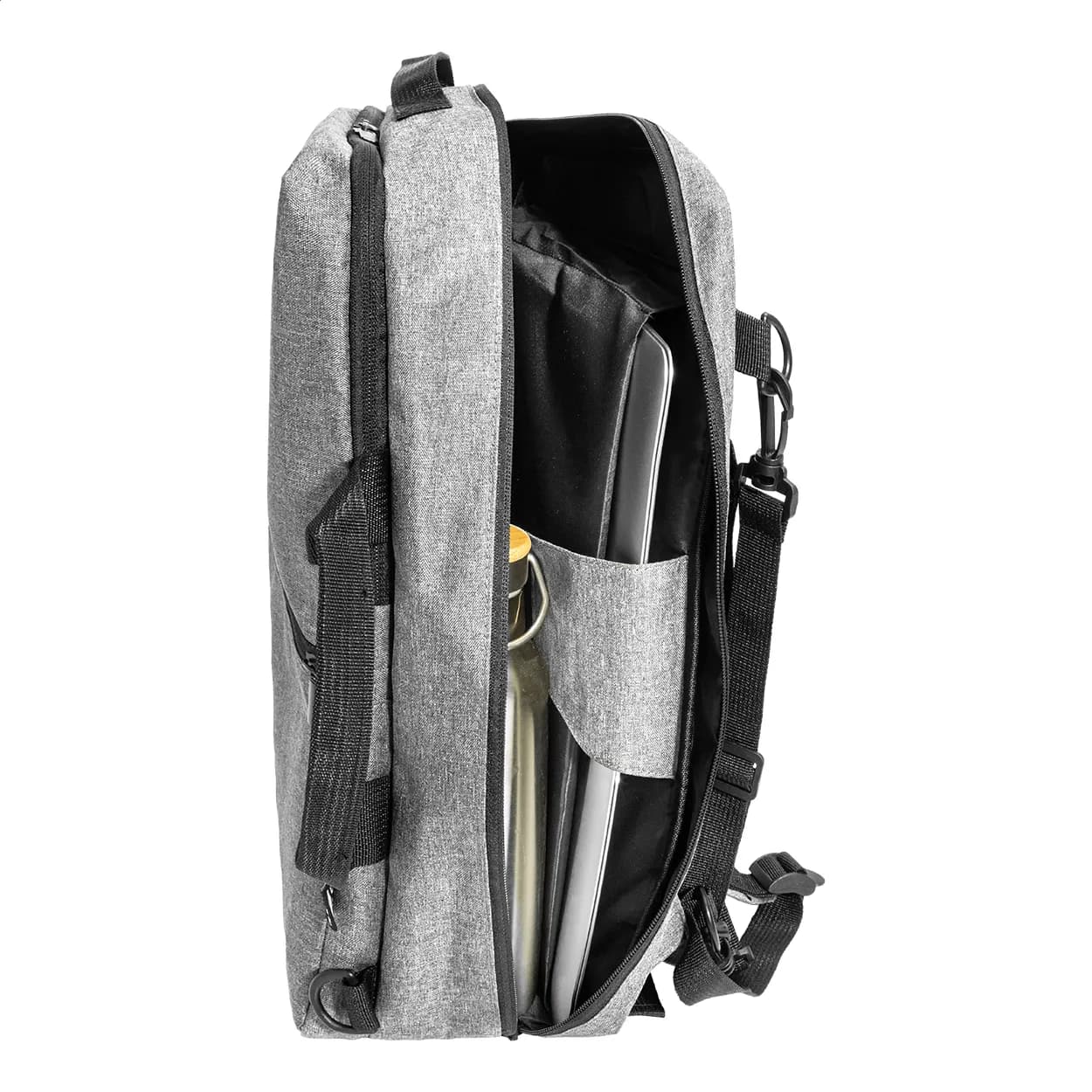 Dokumentenrucksack, RPET - Walton - grau (-77)