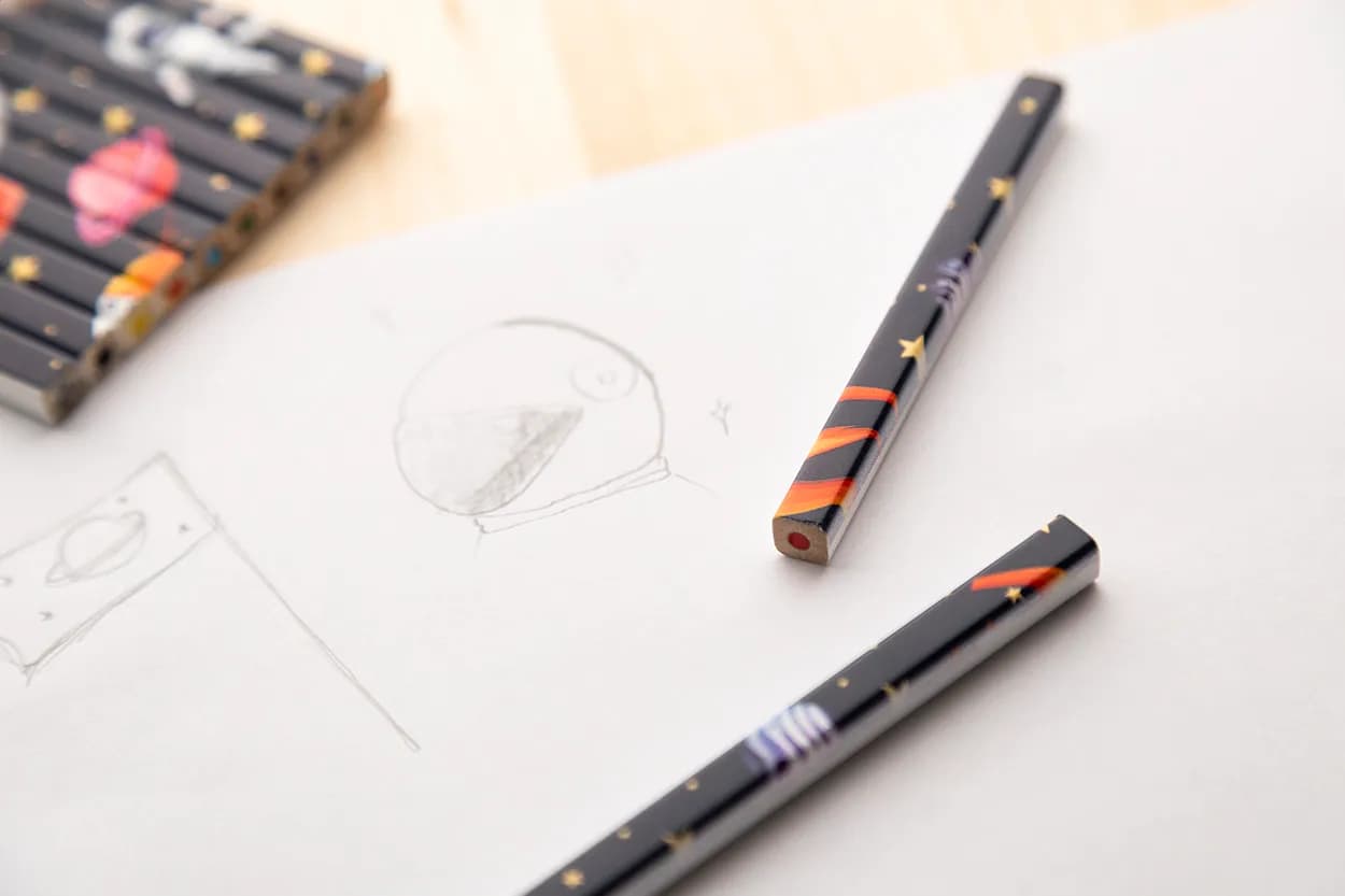 12-teiliges Bleistiftset - Printcil - weiß (-01)