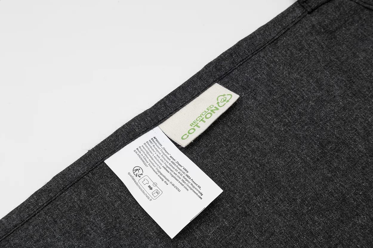 Schürze aus recycelter Baumwolle - Chepex - schwarz (-10)