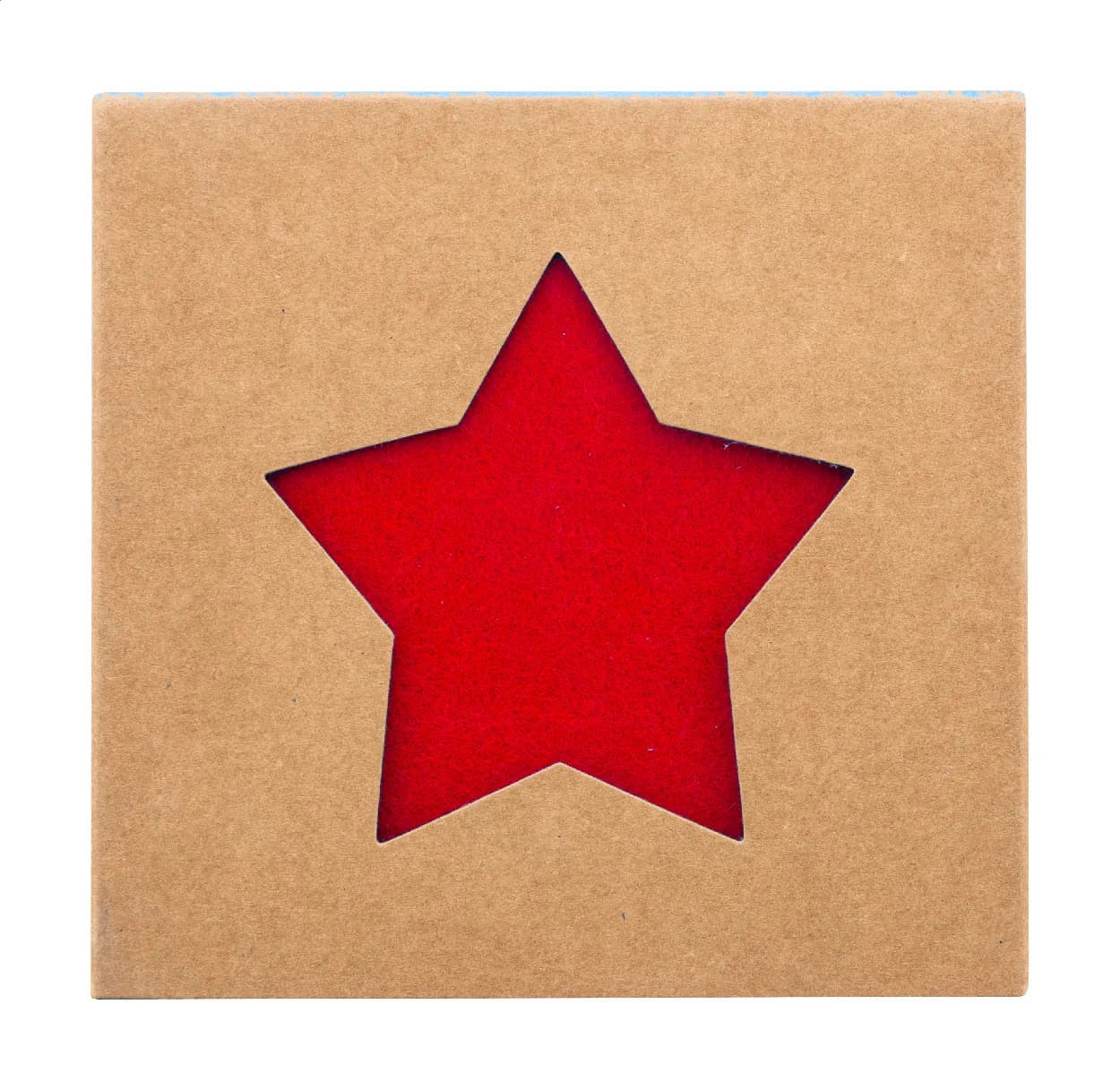 Weihnachtsuntersetzer-Set RPET - Vagnes - rot (-05)