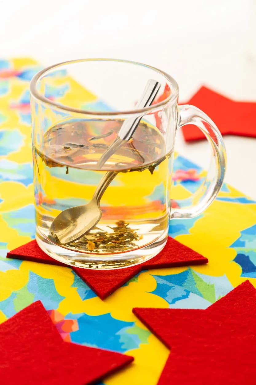 Weihnachtsuntersetzer-Set RPET - Vagnes - rot (-05)