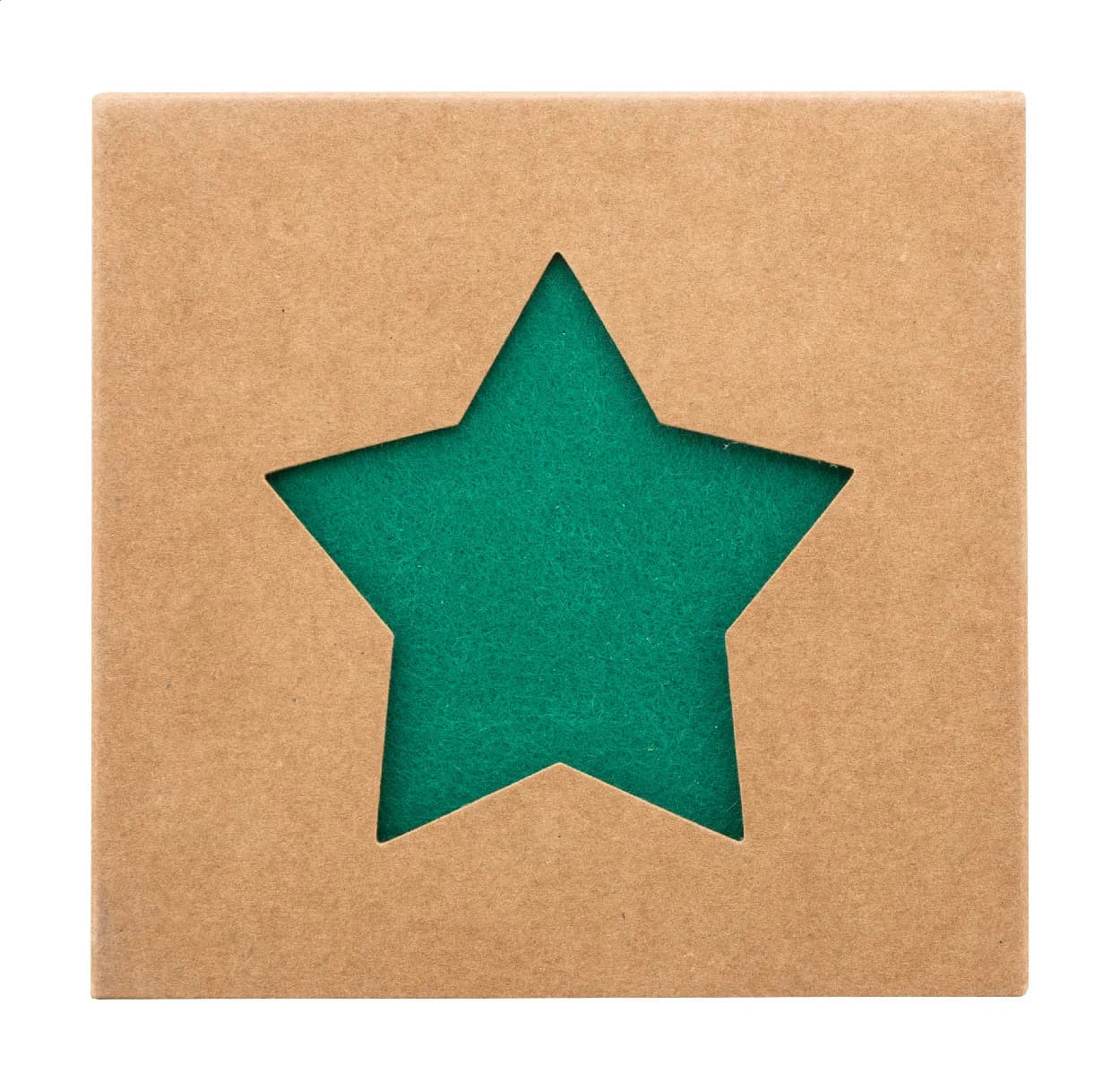 Weihnachtsuntersetzer-Set RPET - Vagnes - grün (-07)