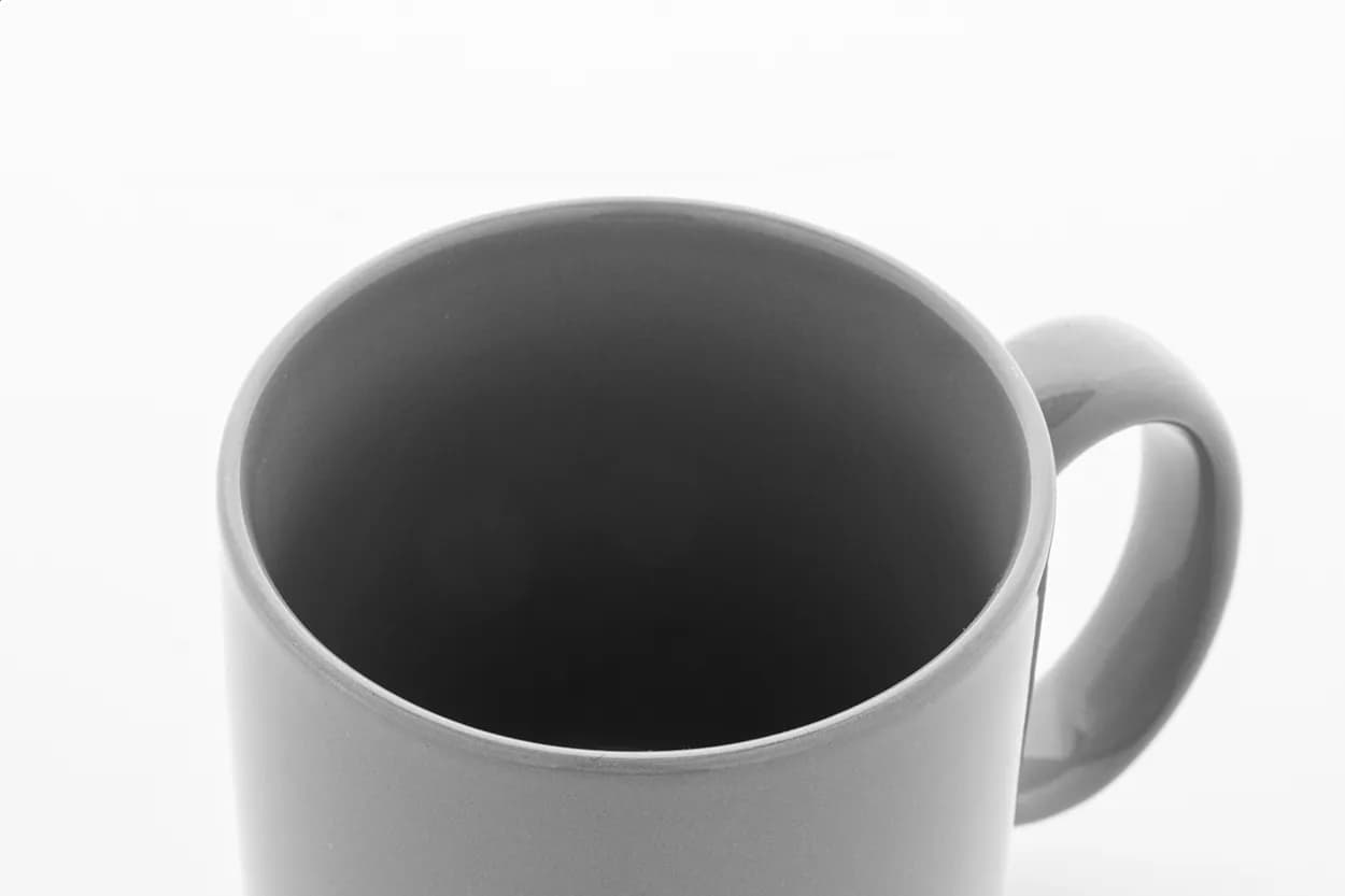 farbiger Keramikbecher - Kolomu - grau (-77)