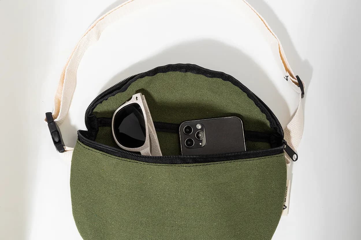 Gürteltasche aus recyceltem Canvas - Rekan Hip - grün (-07)