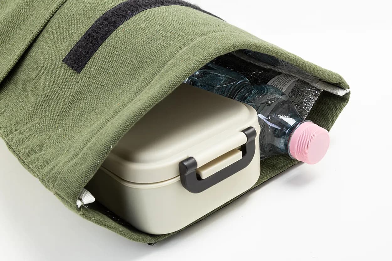 Rucksack aus recyceltem Canvas - Rekan Cool - grün (-07)