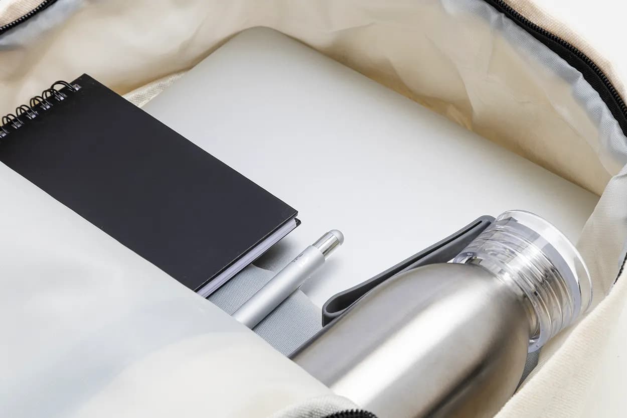 Rucksack aus recyceltem Canvas - Recabak - natur (-00)