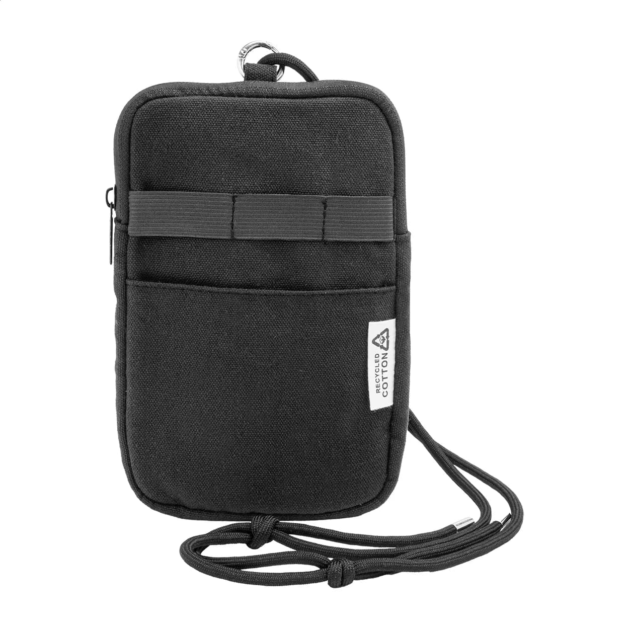 Umhängetasche für Handys aus recyceltem Canvas - CanvaFon - schwarz (-10)