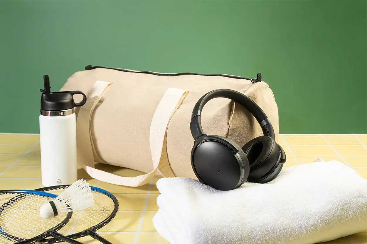 Sporttasche aus recyceltem Canvas - Rekan Duff - natur (-00)