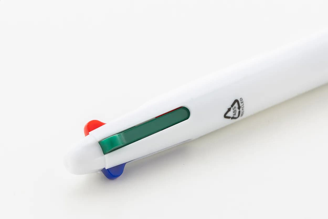 4-Farben-KugelschreiberRABS - Quattro - weiß (-01)