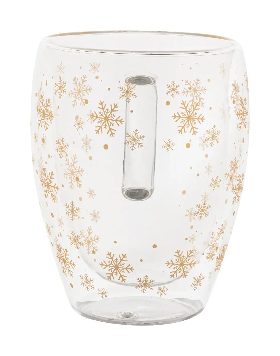 Weihnachts-Thermobecher aus Glas - Snostro - transparent