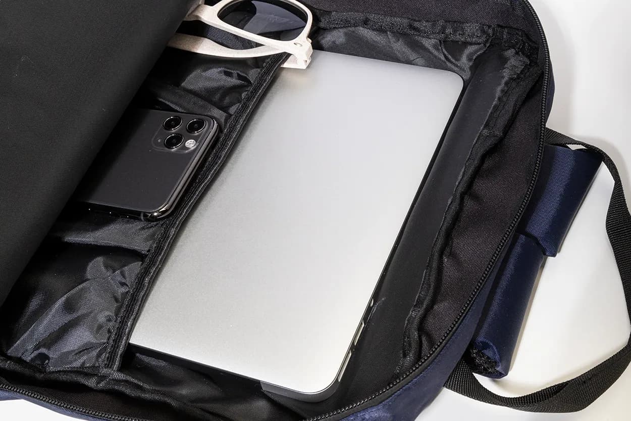 Rucksack aus Twill, RPET - Westing - dunkelblau (-06A)