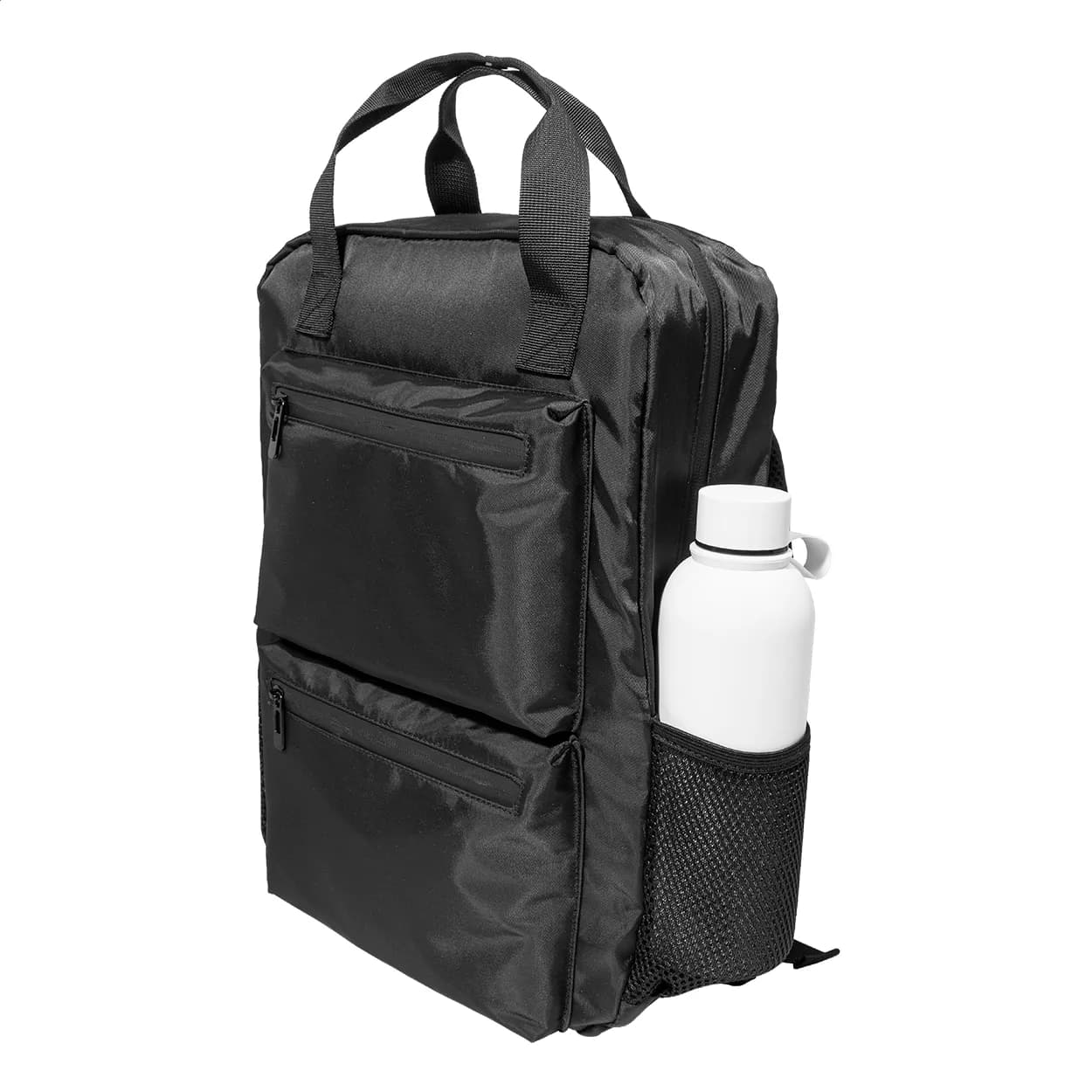 Rucksack aus Twill, RPET - Westing - schwarz (-10)