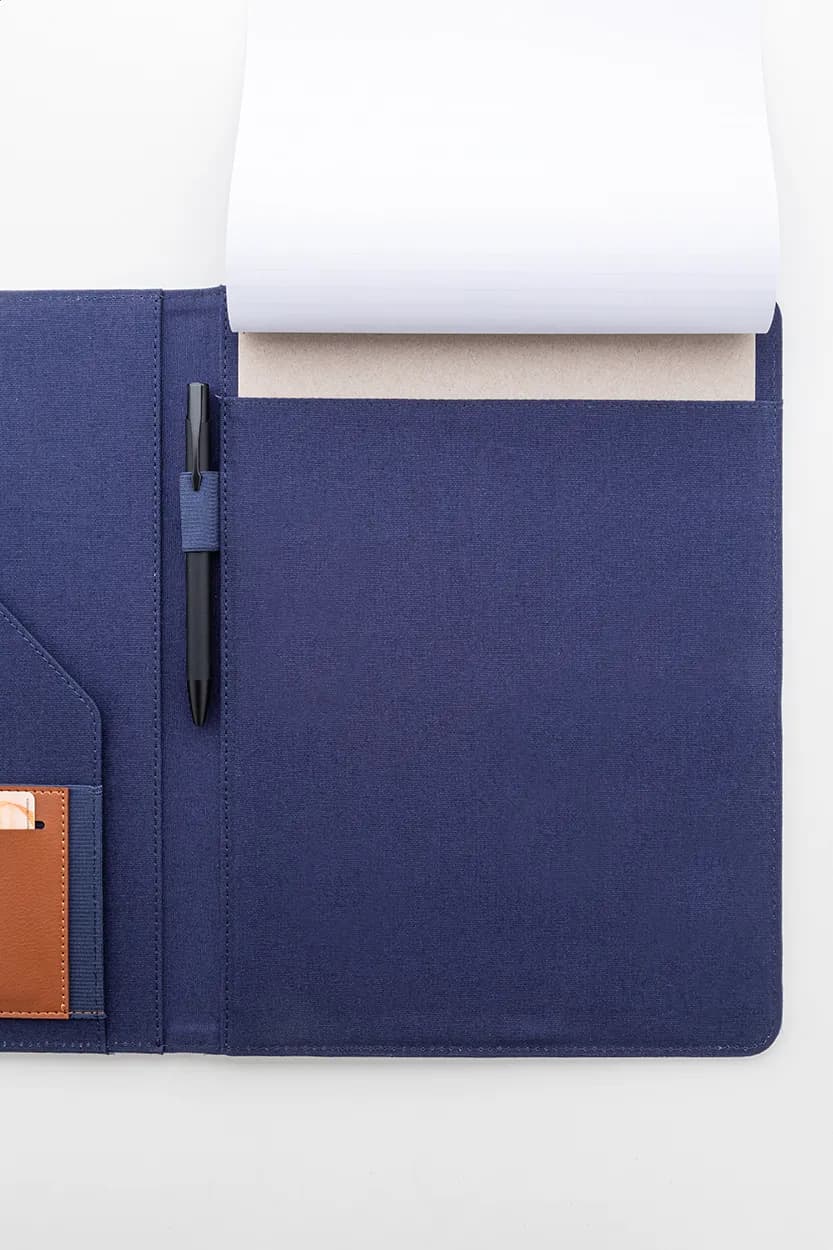 Dokumentenmappe aus recyceltem Cavas - Capudo A4 - blau (-06)