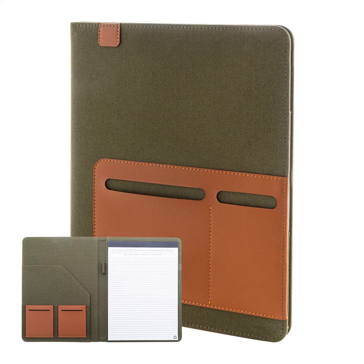 Dokumentenmappe aus recyceltem Cavas - Capudo A4 - grün (-07)