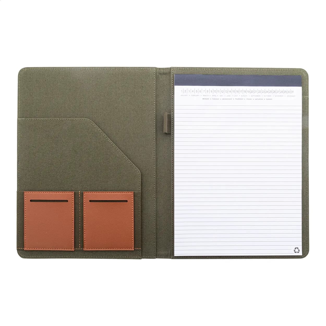 Dokumentenmappe aus recyceltem Cavas - Capudo A4 - grün (-07)