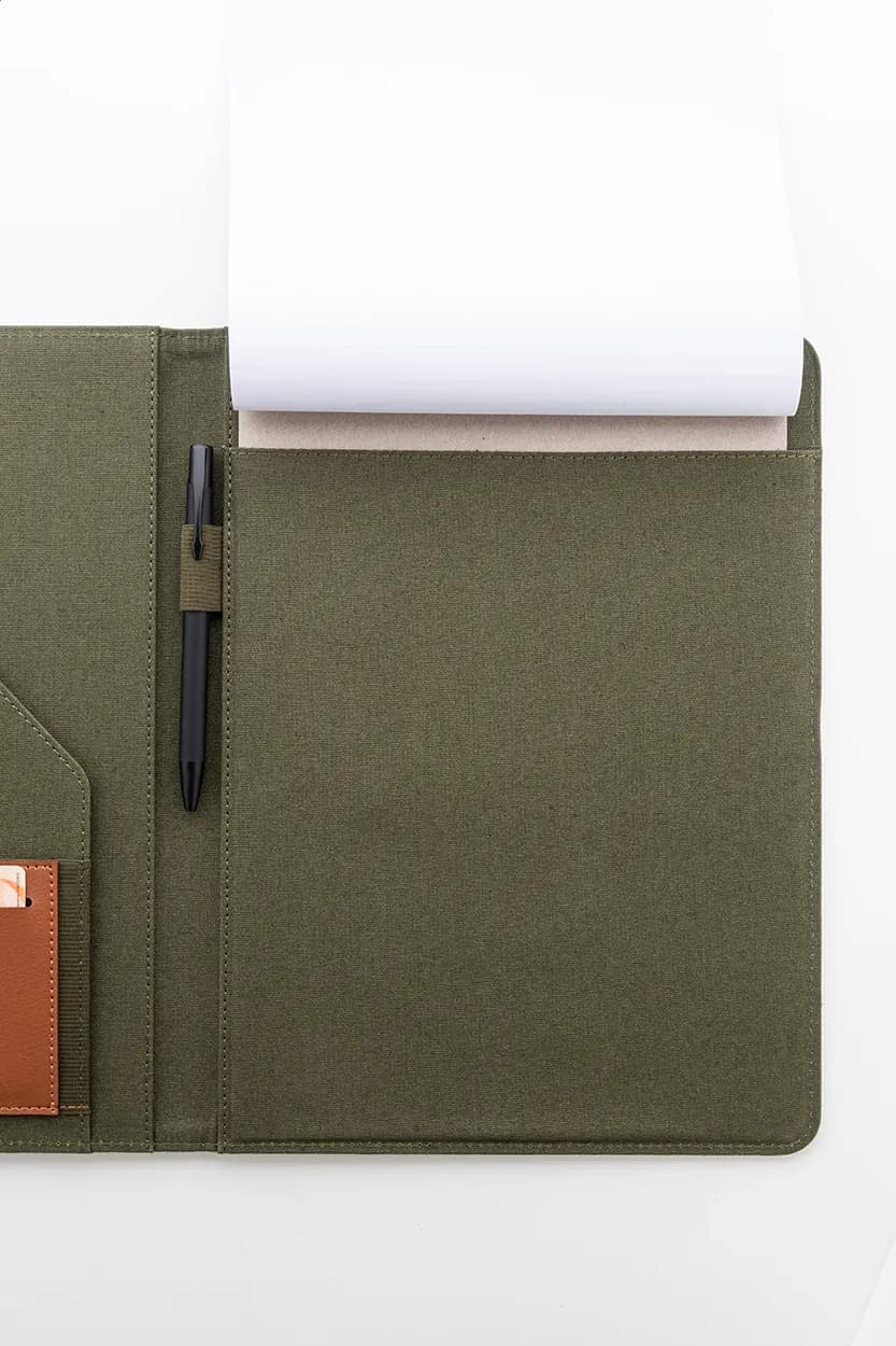 Dokumentenmappe aus recyceltem Cavas - Capudo A4 - grün (-07)