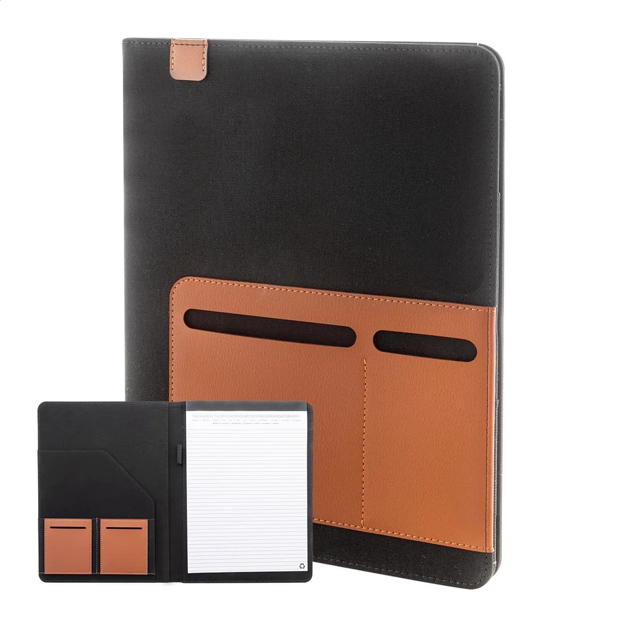 Dokumentenmappe aus recyceltem Cavas - Capudo A4 - schwarz (-10)