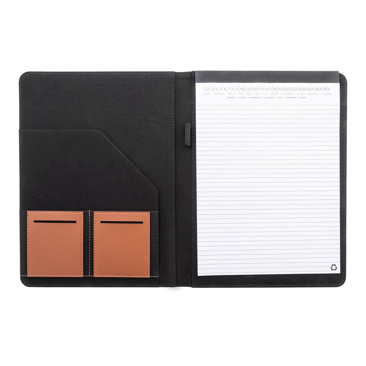 Dokumentenmappe aus recyceltem Cavas - Capudo A4 - schwarz (-10)