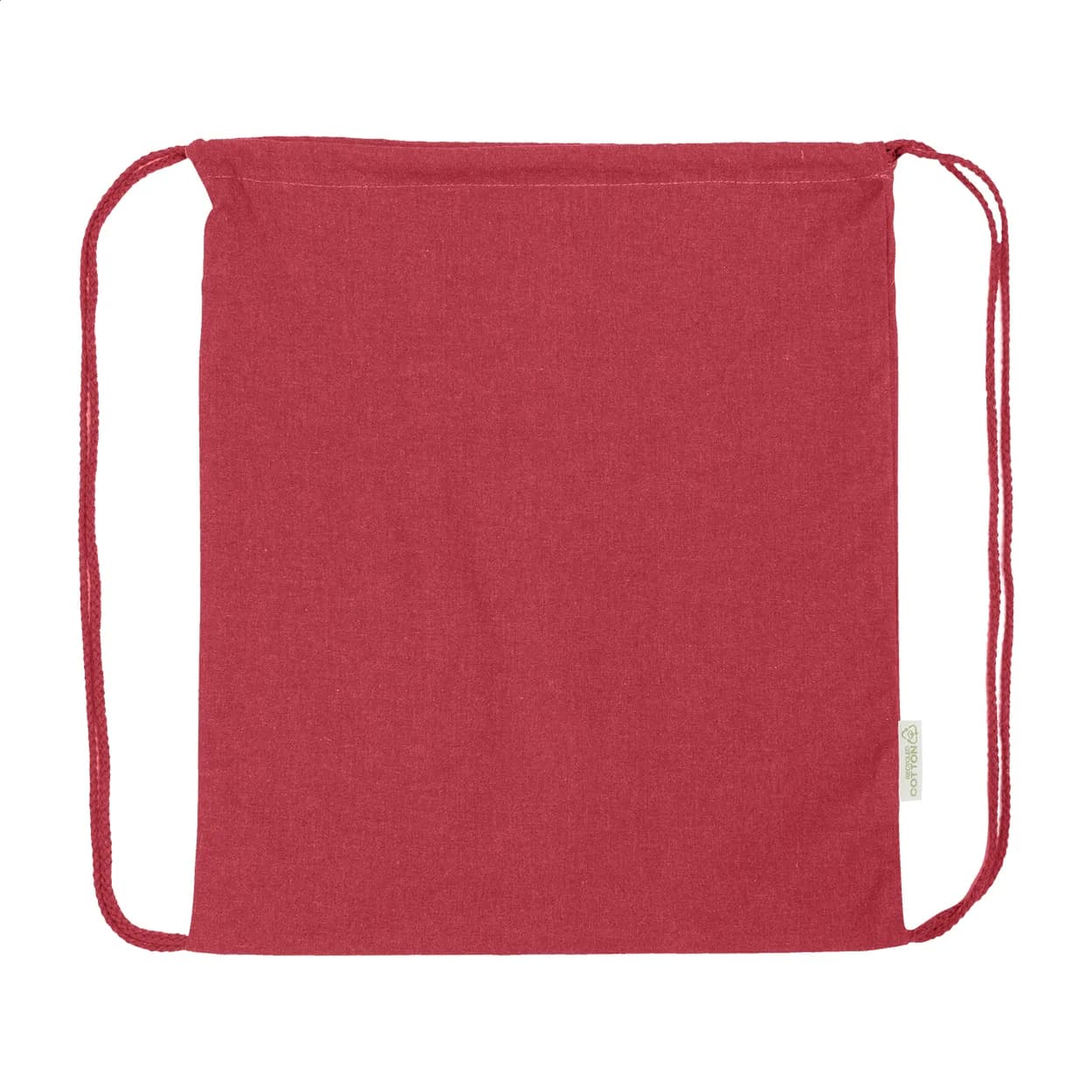 Kordelzugbeutel aus recycelter Baumwolle - Dropex - rot (-05)
