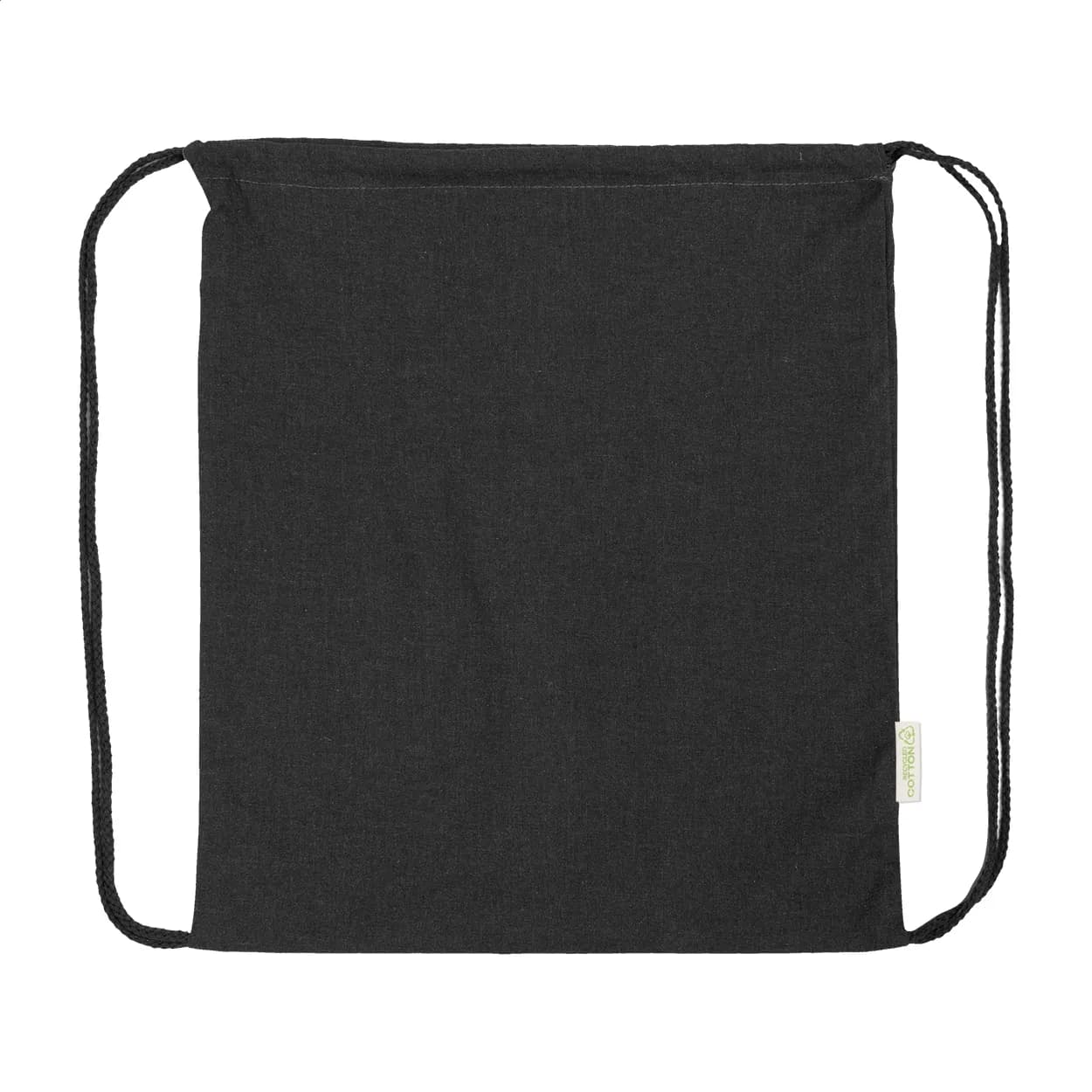 Kordelzugbeutel aus recycelter Baumwolle - Dropex - schwarz (-10)