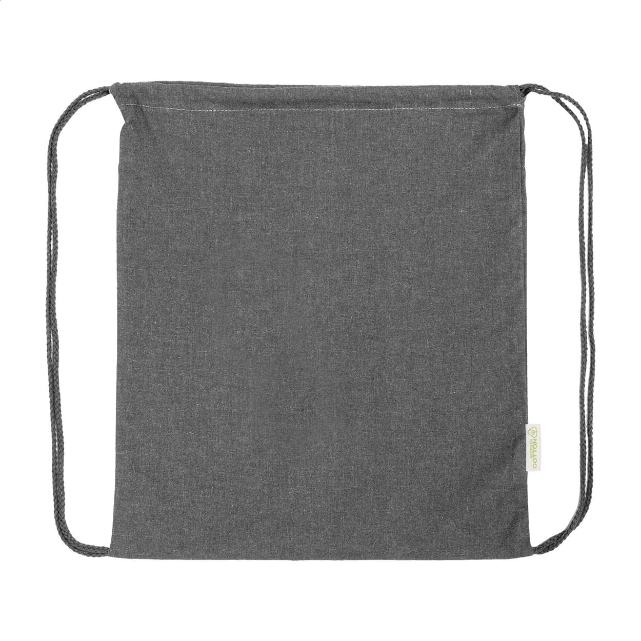 Kordelzugbeutel aus recycelter Baumwolle - Dropex - grau (-77)