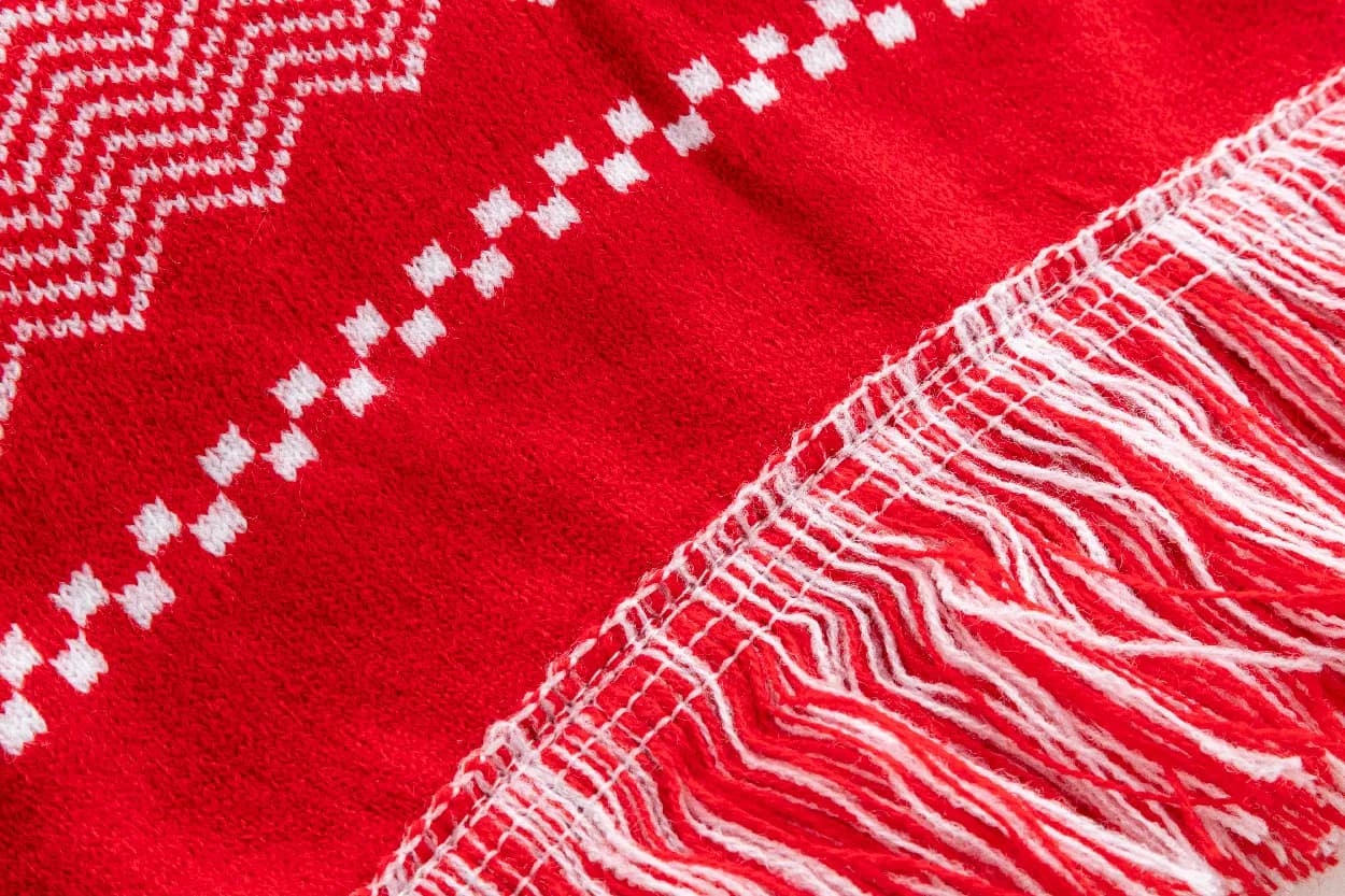 Weihnachts-Winterschal - Skandihals - rot (-05)